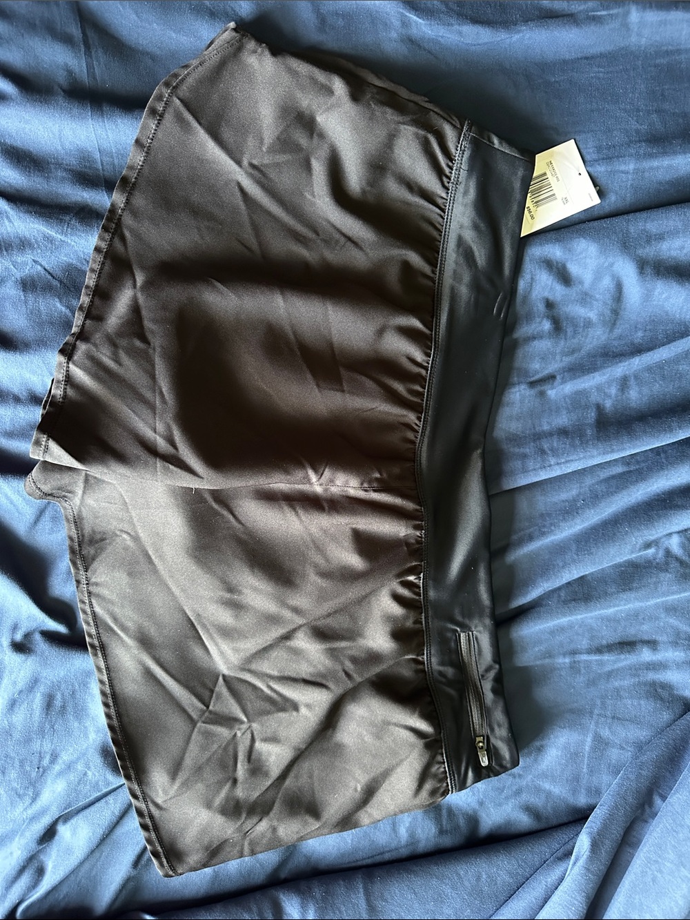 Black Nike Swim Skort with Hidden Zipper Pocket